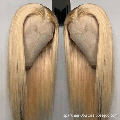 Factory Outlet Wholesale Blonde 613 Lace Front Wigs ,613 Transparent Lace Frontal Wig,613 Honey Blonde Lace Wig Human Hair Wigs